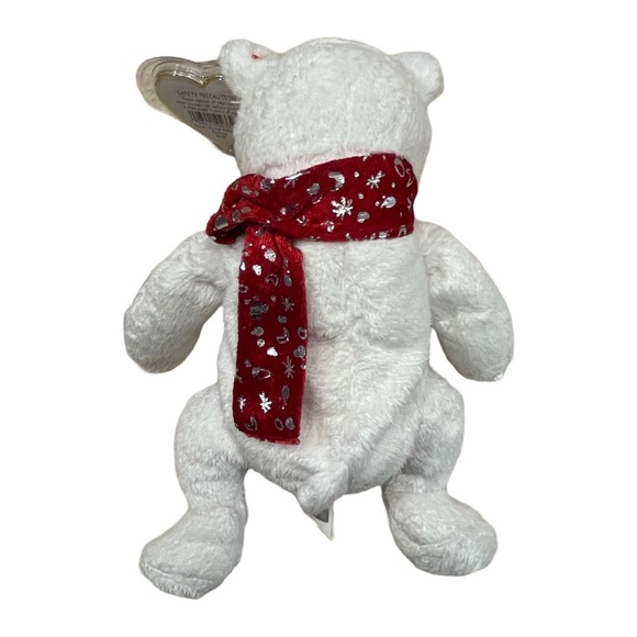 Ty White and Red Stuffed Animal Bear - Picture 2 of 7
